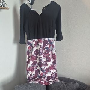 Black and Floral Dress